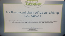 CAAB is Recognized by America Saves for Launching the DC Saves Campaign