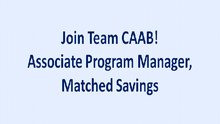 CAAB is Seeking an Associate Program Manager, Matched Savings