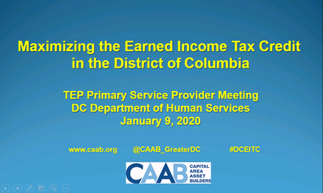 CAAB Launches 2020 Tax Season #DCEITC Community Conversations
