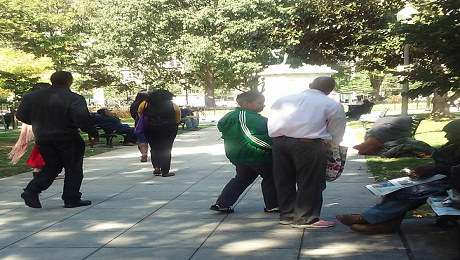 CAAB's Staff Engaging with our Homeless Neighbors in Downtown DC