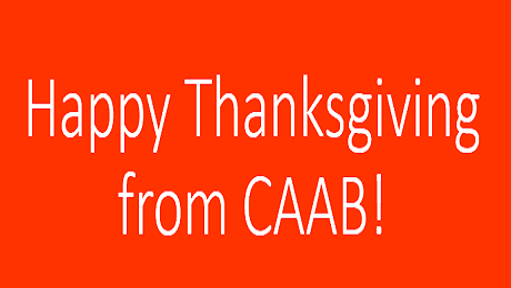 Happy Thanksgiving from the Staff at CAAB!