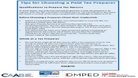 Tips for Selecting a Paid Tax Preparer