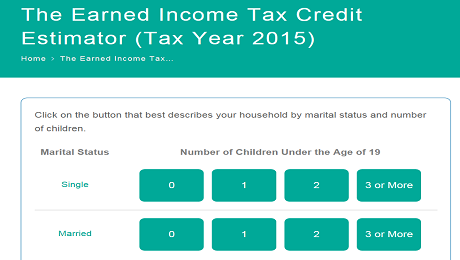 Use this Great Tool to Estimate Your EITC in 2016